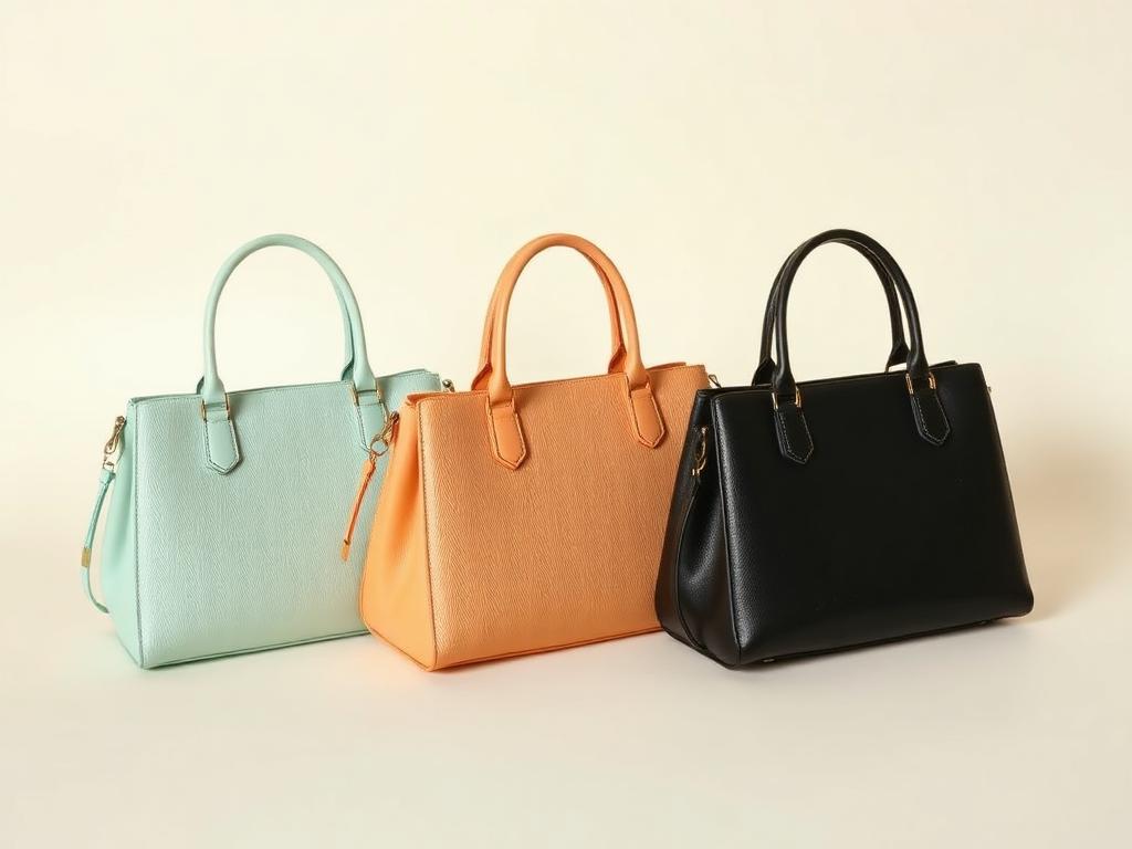 Three handbag colorways