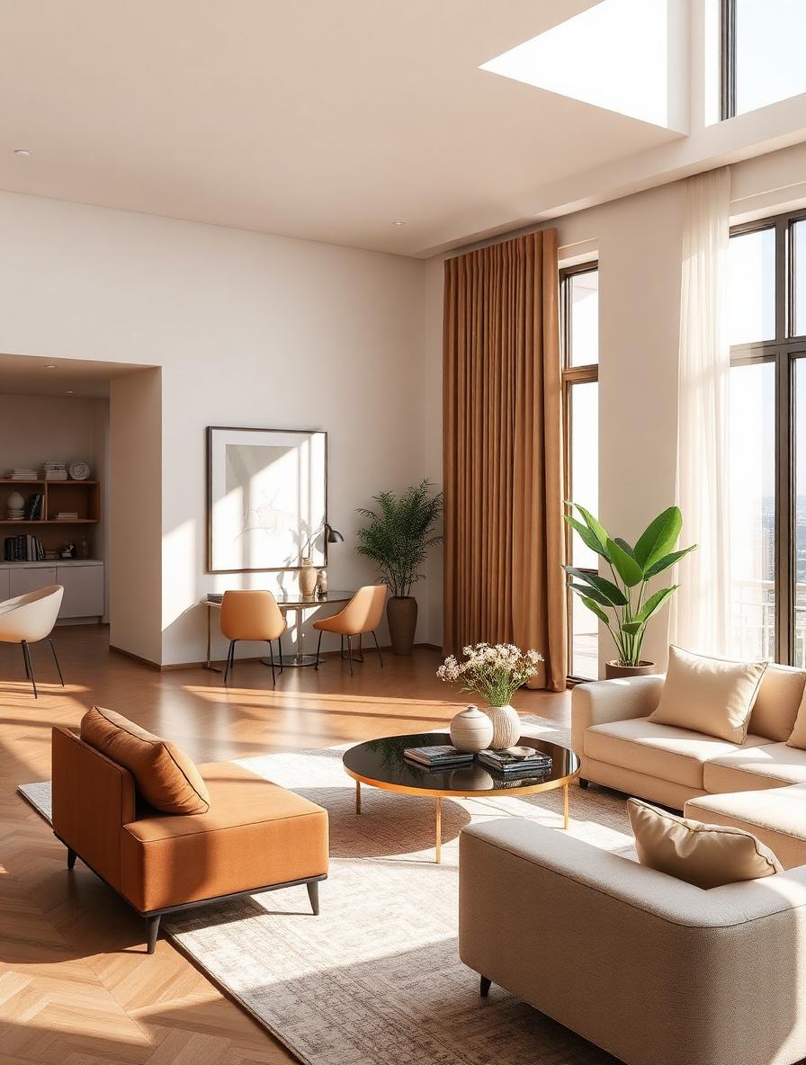 3D architectural render from blueprint